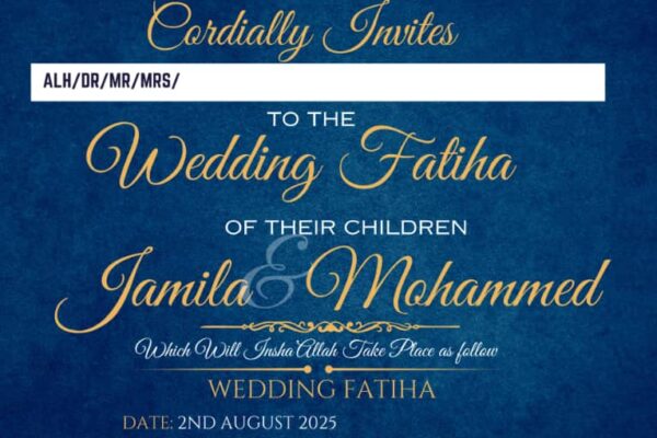 WEDDING INVITATION